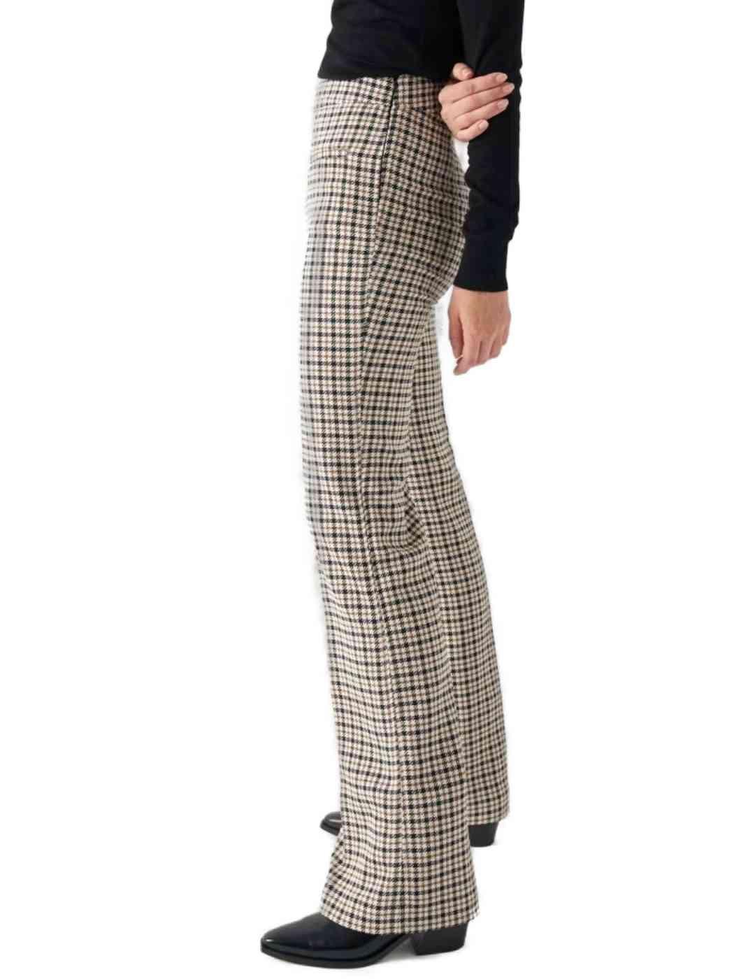 Pantalón Salsa pata de gallo palazzo cintura media de mujer
