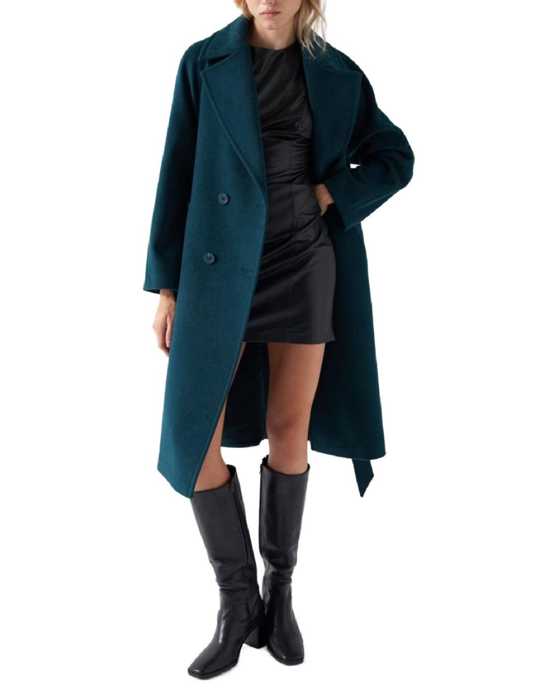 Vestido Salsa cuero negro de tirantes corto para mujer
