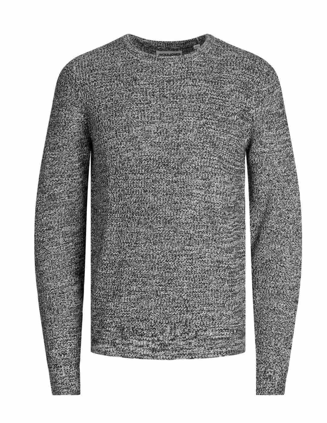 Jersey Jack&Jones Twist de cuello redondo jaspeado de hombre
