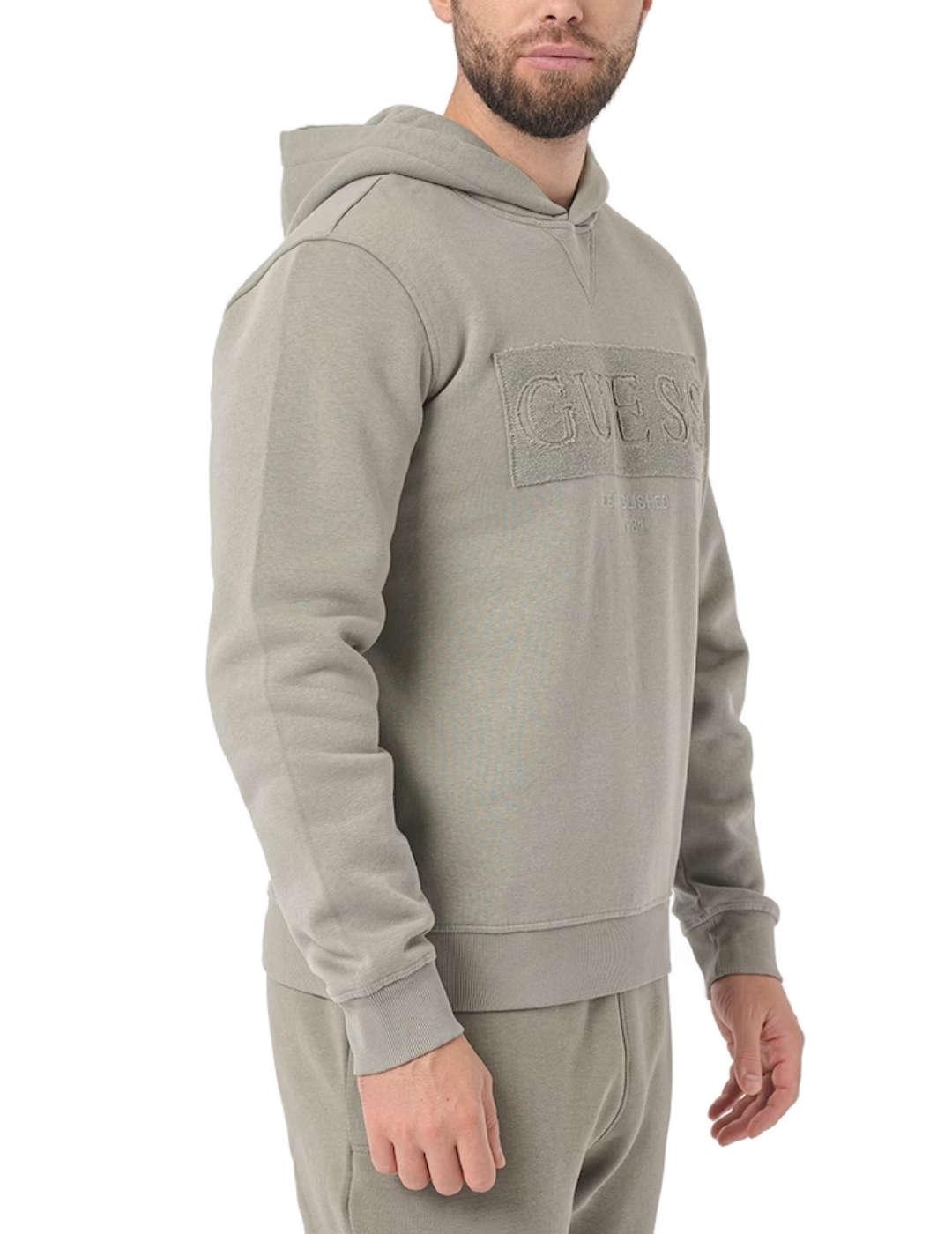 Sudadera Guess Beau verde claro con capucha para hombre