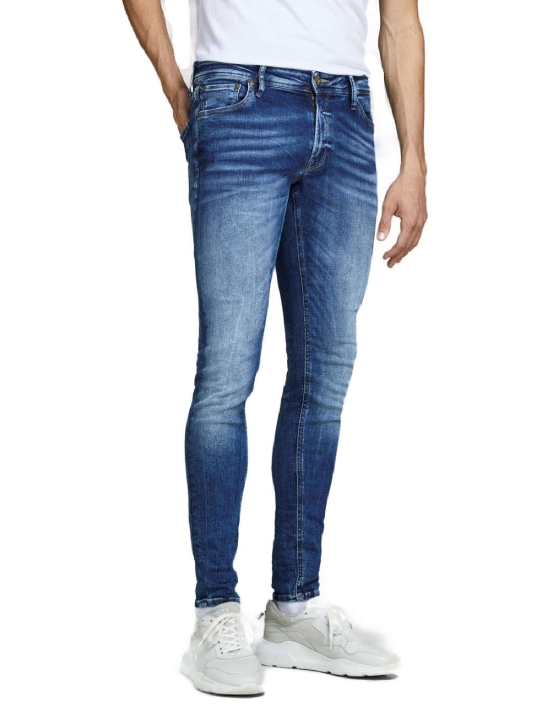 Pantalón vaquero Jack&Jones Tom azul medio Skinny de hombre