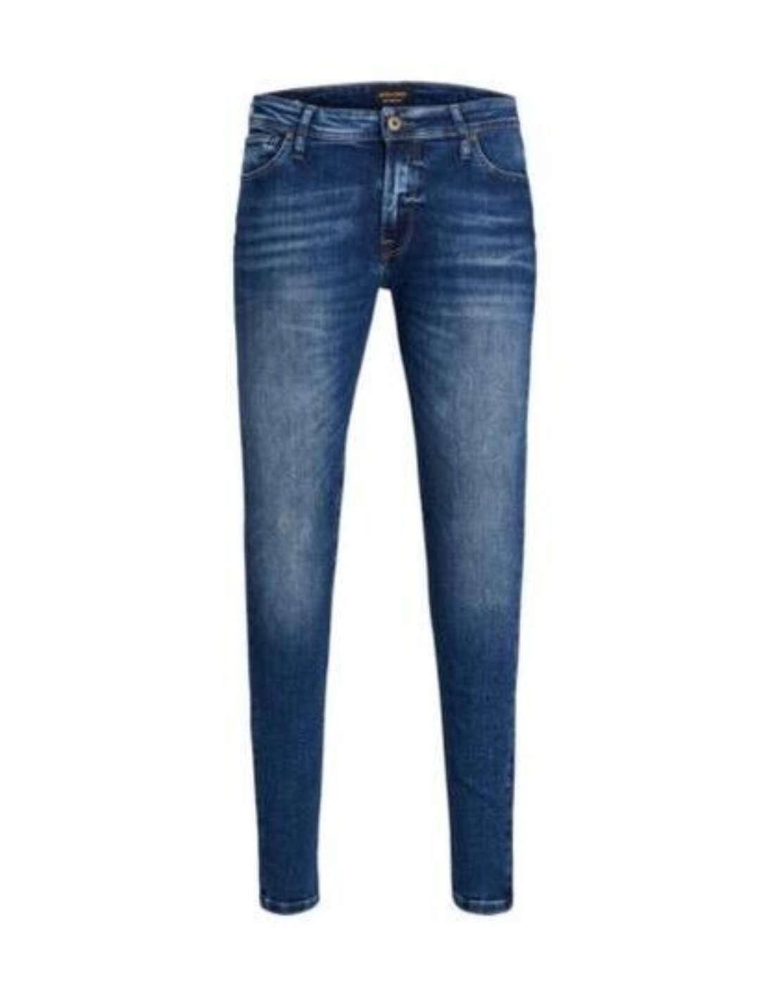 Pantalón vaquero Jack/df01Jones Tom azul medio Skinny de hombre