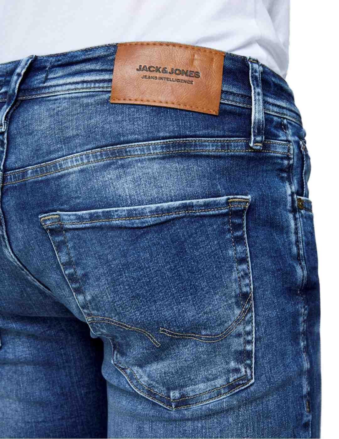 Pantalón vaquero Jack/df01Jones Tom azul medio Skinny de hombre