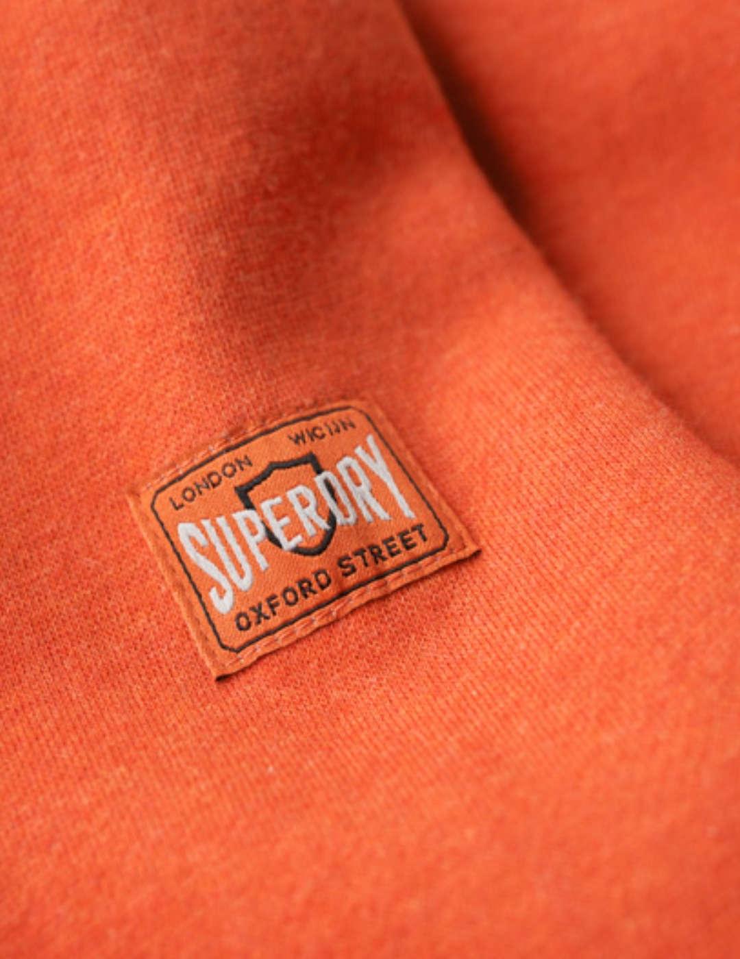 Sudadera Supedry Worwear naranja sin capucha para hombre