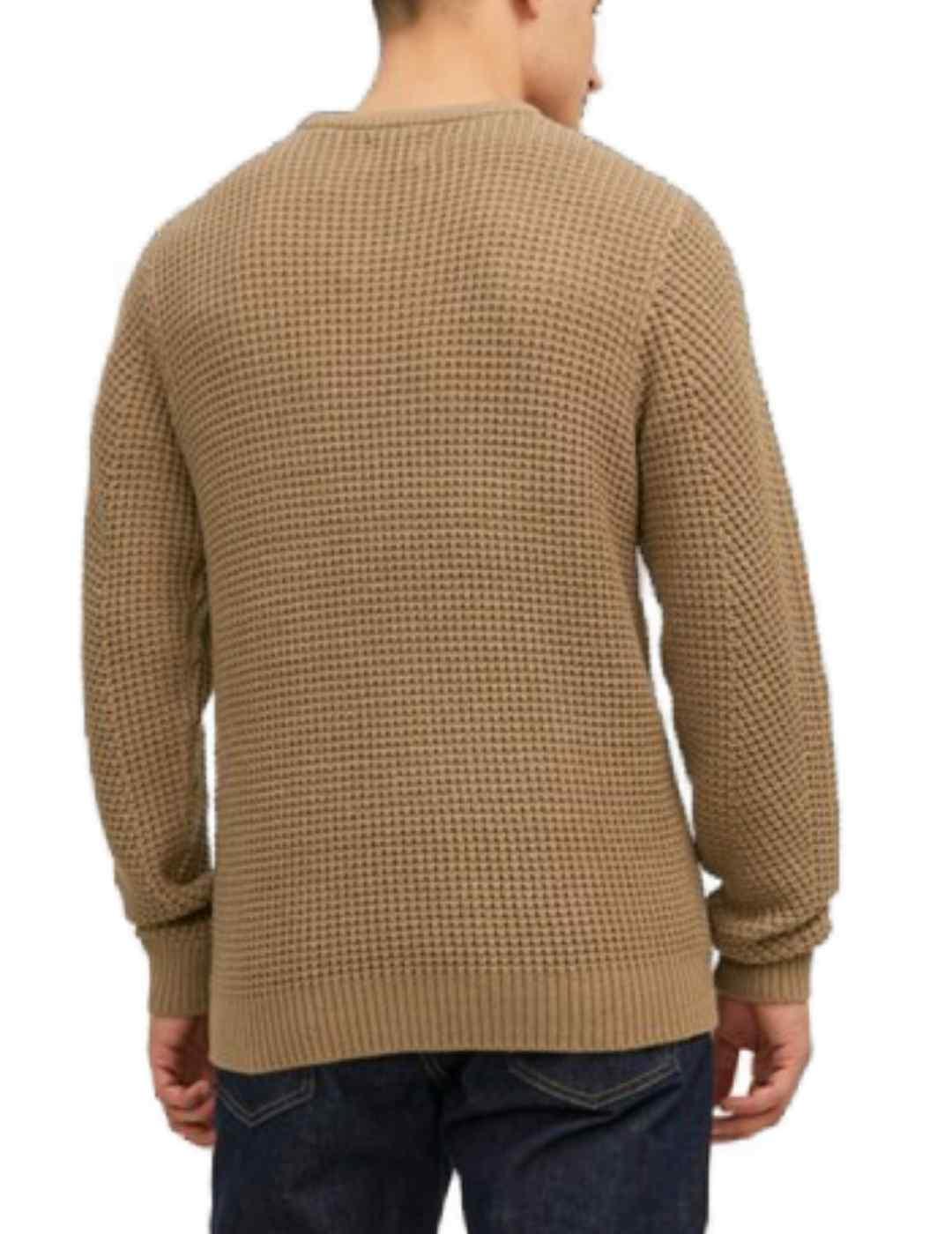 Jersey Jack&Jones Stanford camel de punto para hombre
