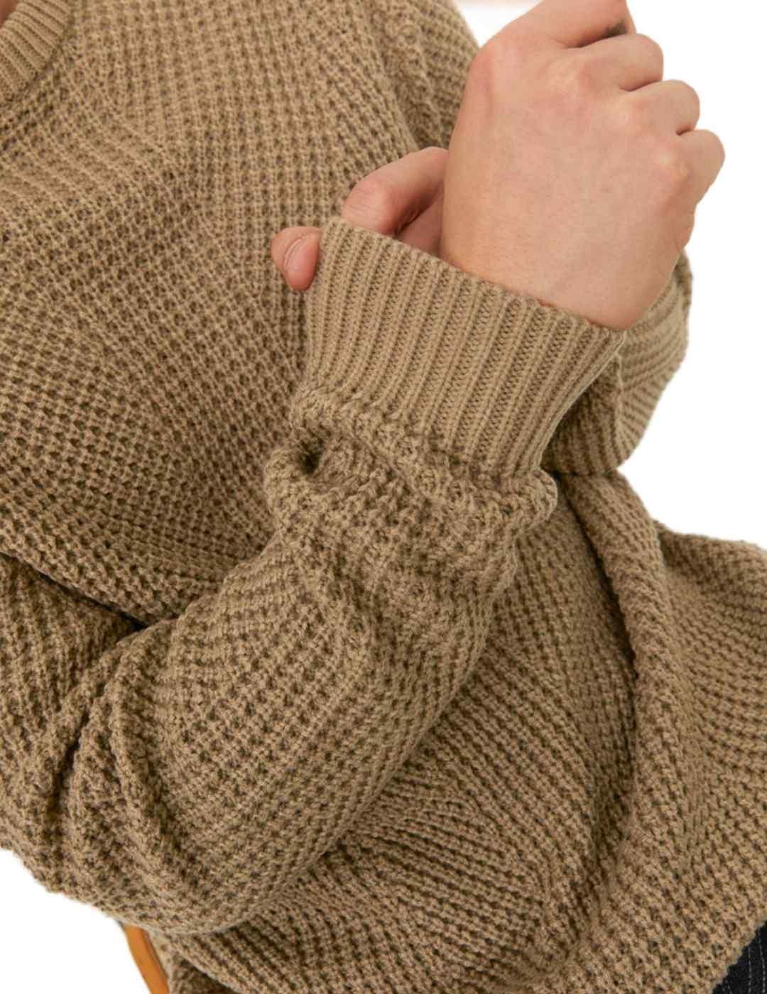 Jersey Jack&Jones Stanford camel de punto para hombre