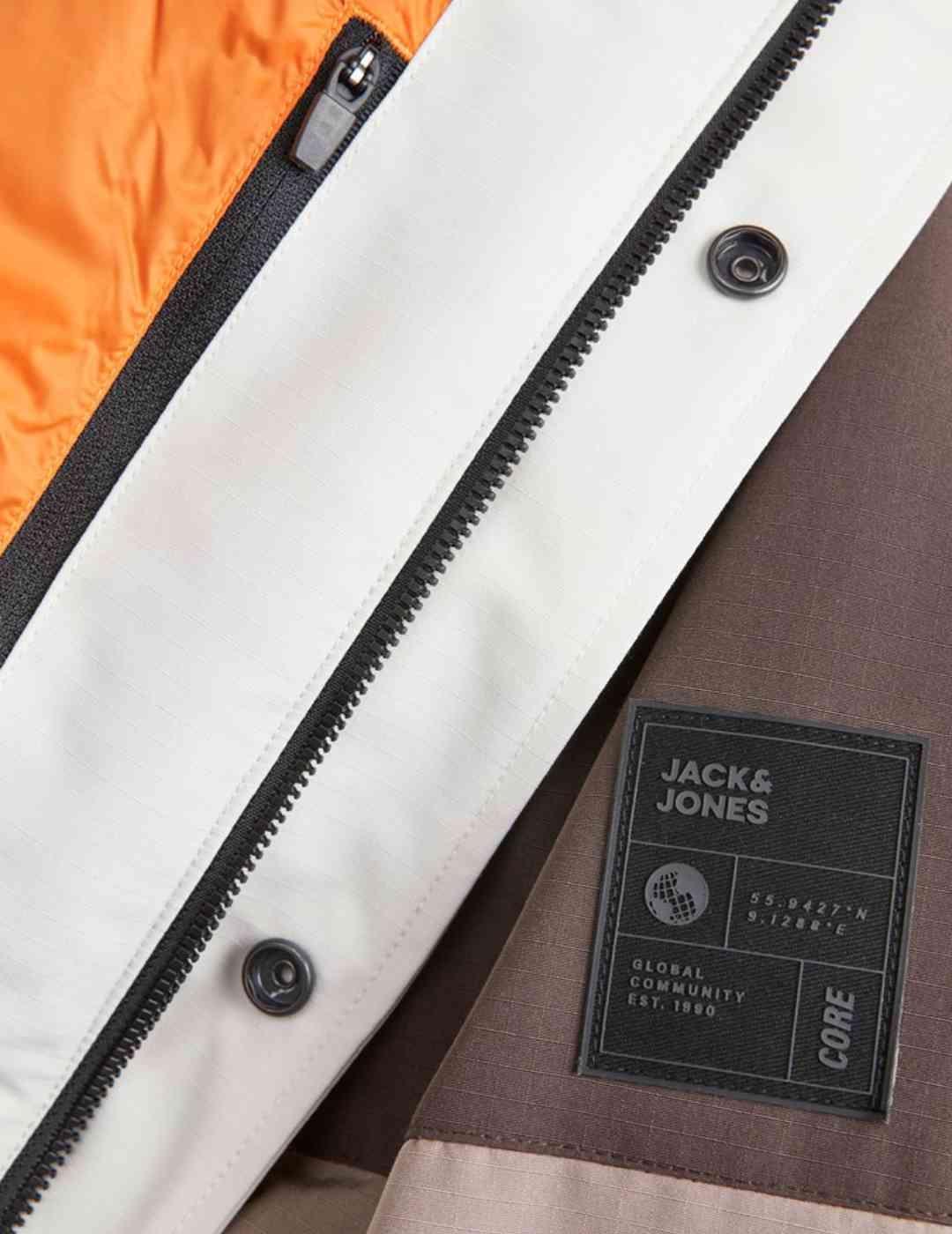 Plumas Jack&Jones Utility marrón/beige/naranja para hombre