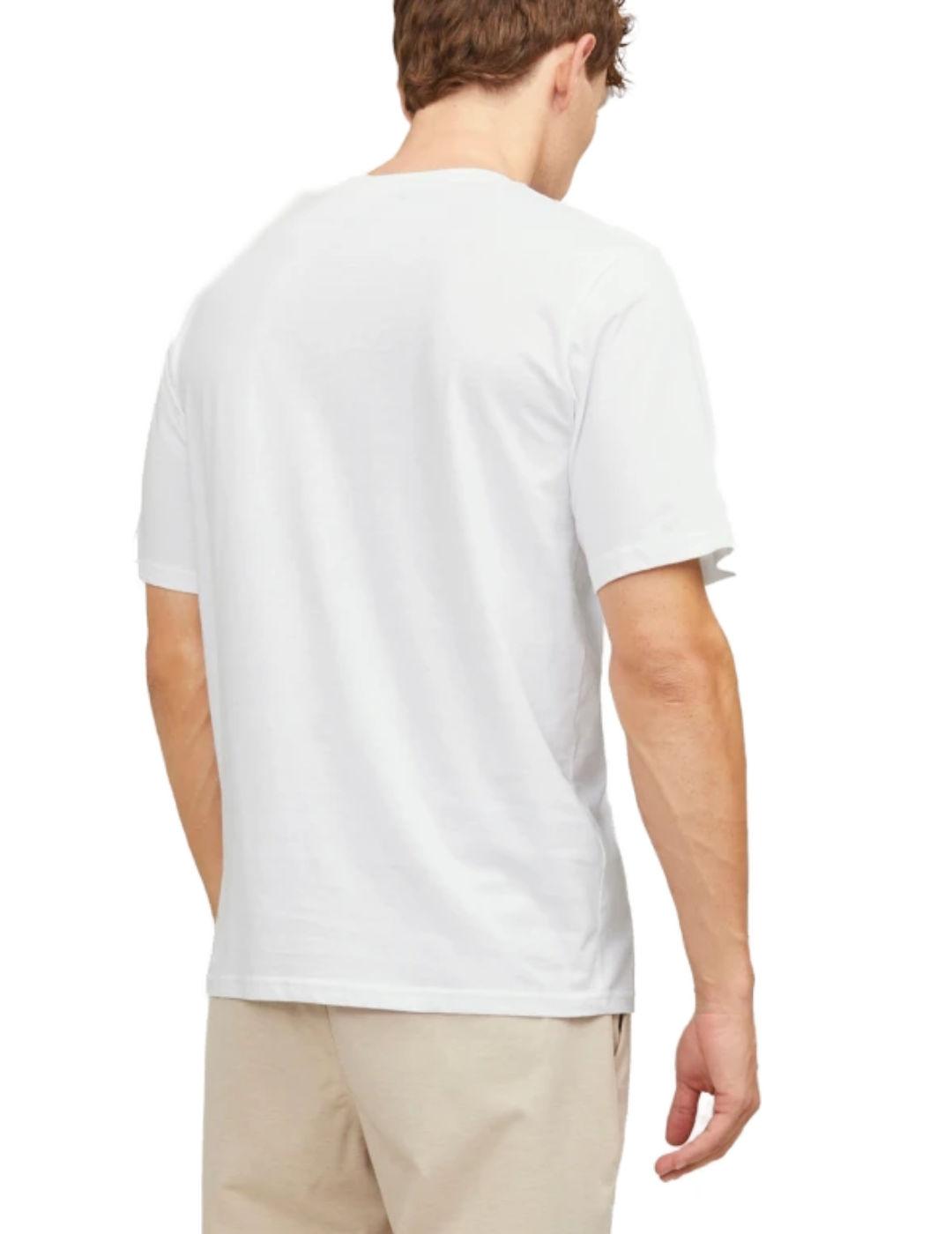 Camisetas Jack&Jones Photo blanco de manga corta para hombre