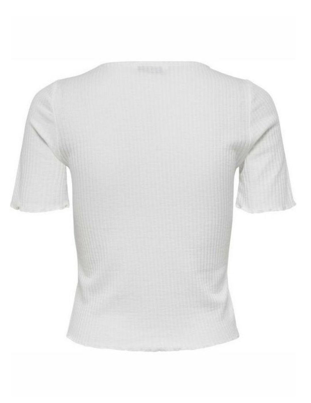 Camiseta Only Emma blanco de manga corta para mujer