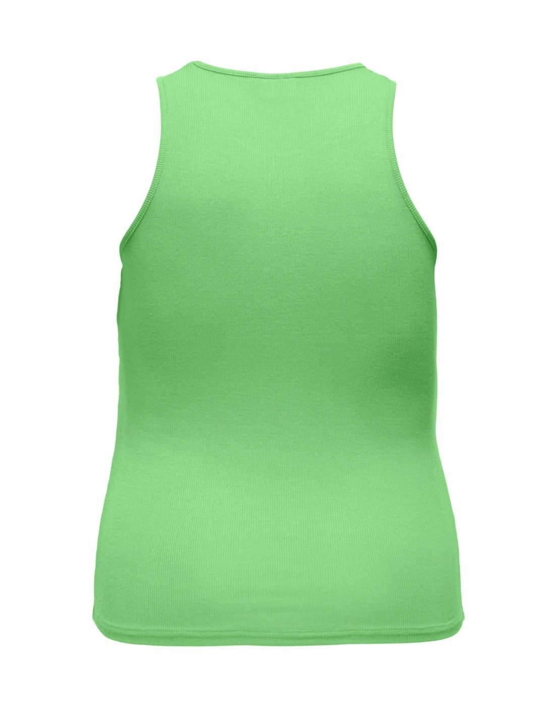 Camiseta Only Carmakoma verde de tirantes para mujer