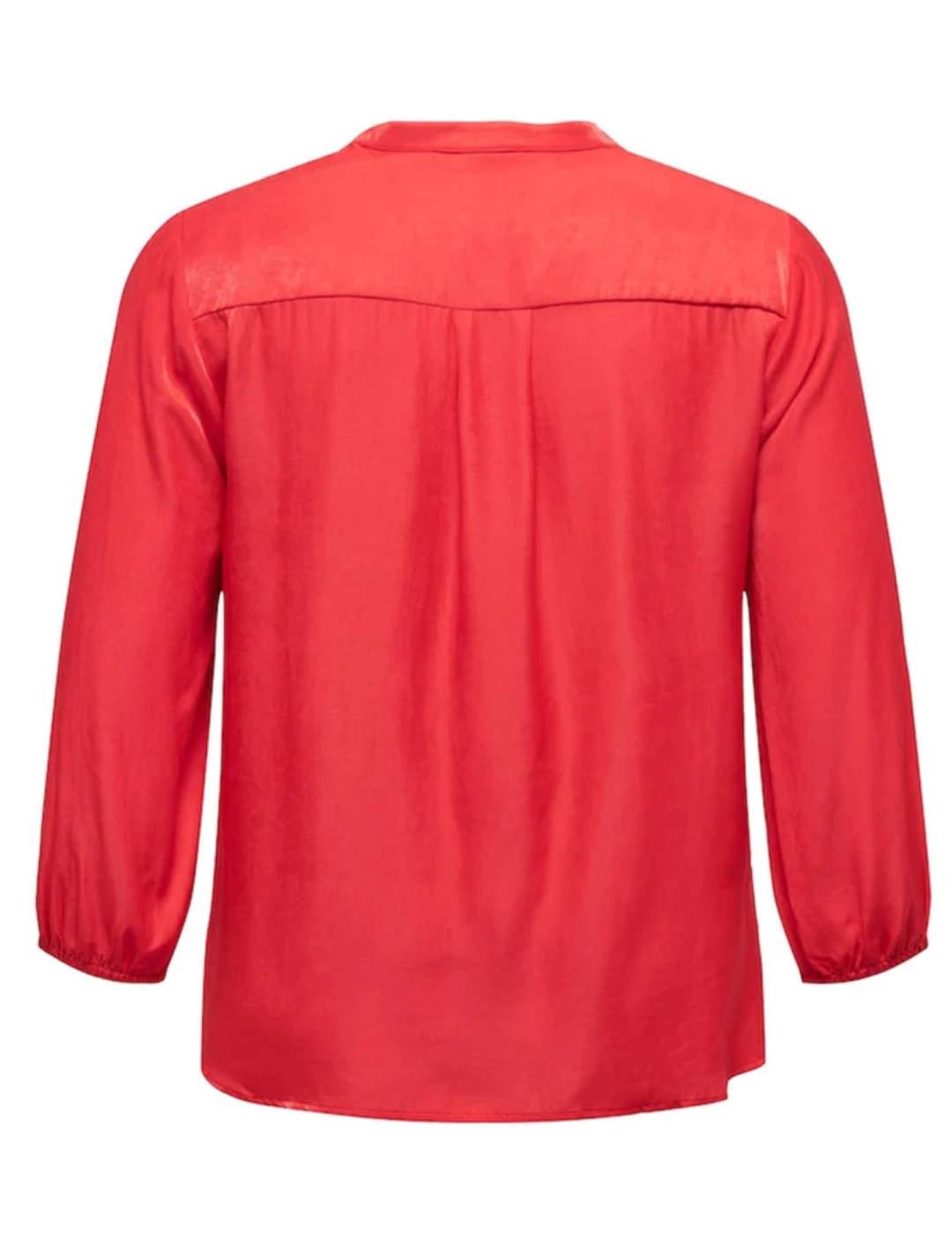 Blusa Only Carmakoma Kalana rojo para mujer