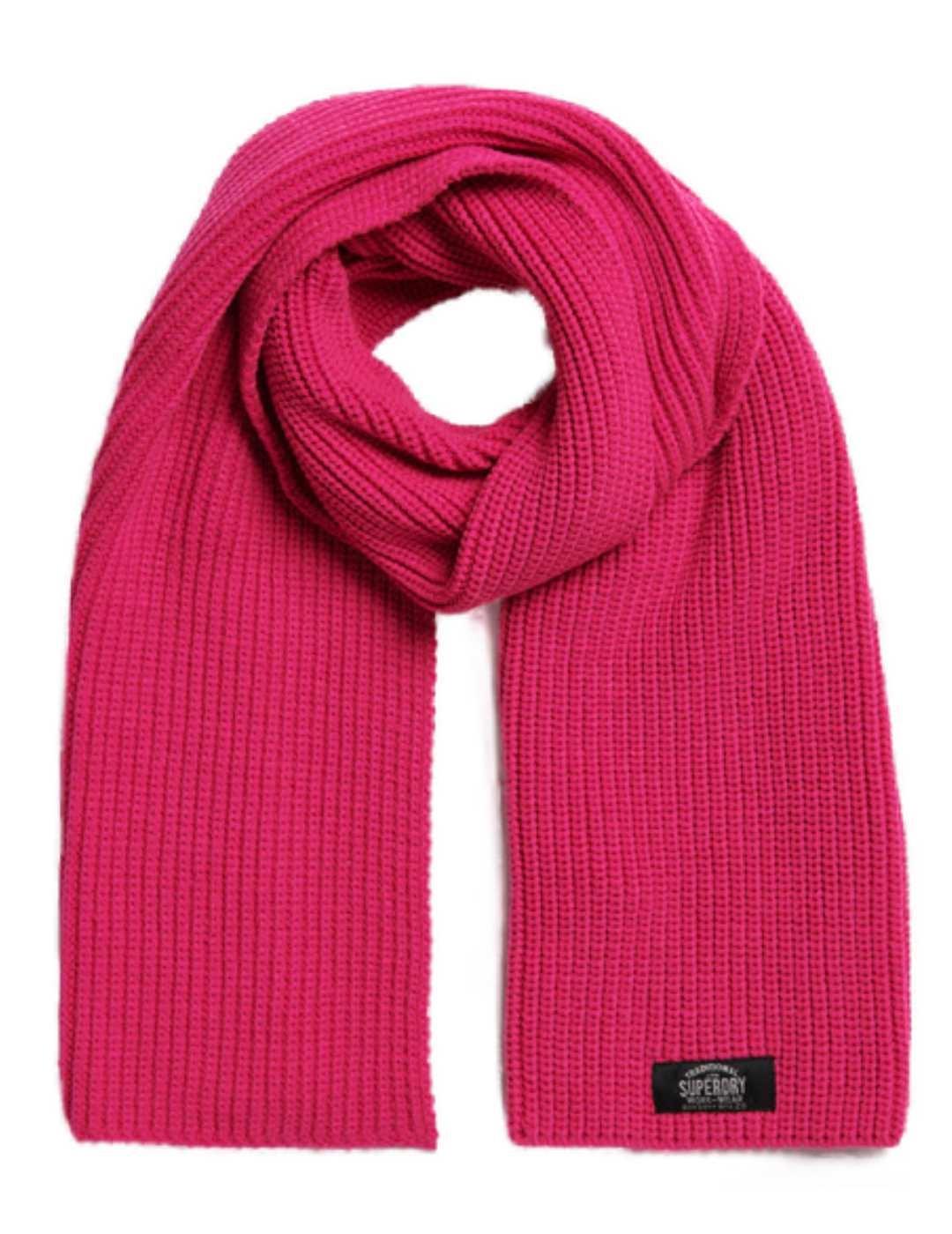 Bufanda Superdry Classic rosa para mujer