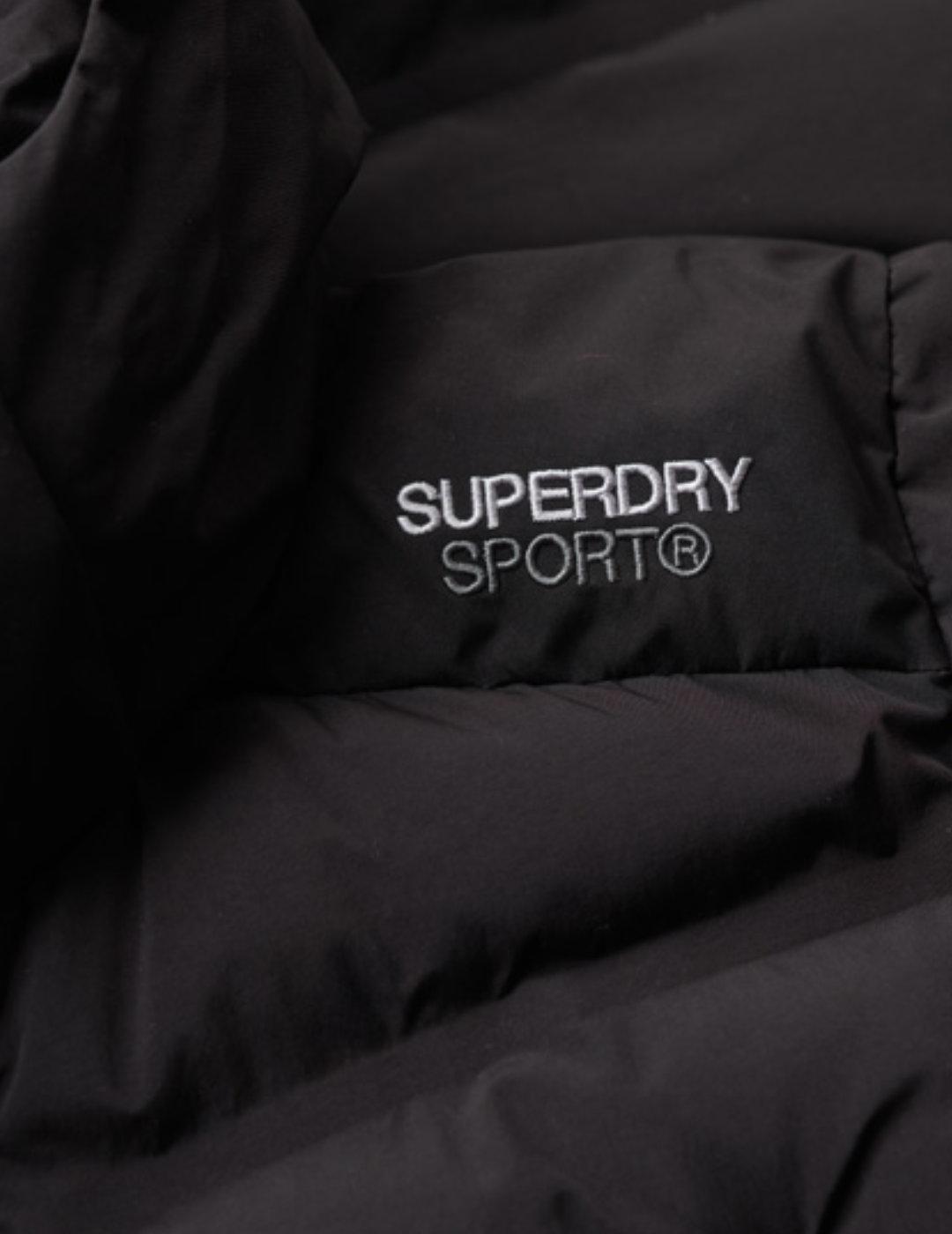 Plumas Supedry Hooded largo negro con capucha para hombre
