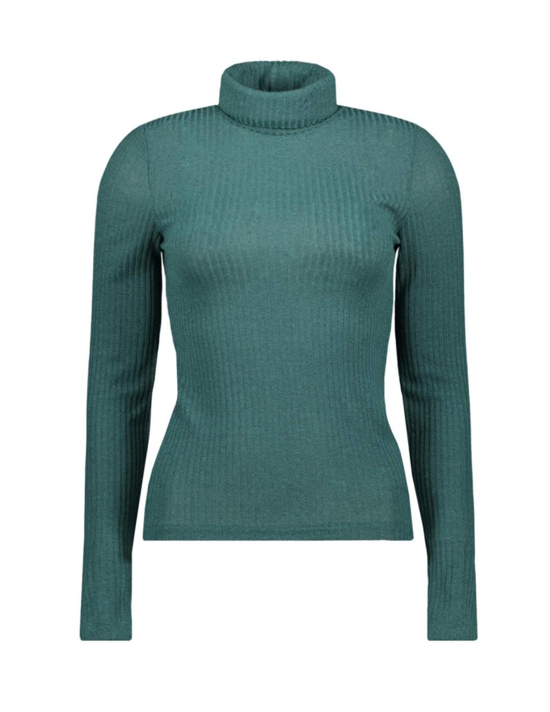 Jersey Only Zandra verde cuello alto para mujer