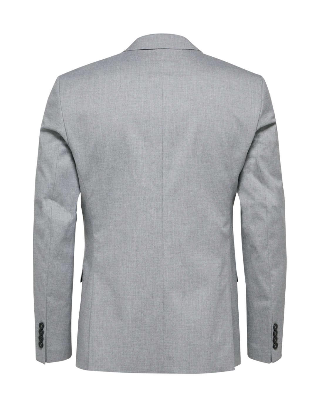 Chaqueta americana Selected Mylologan gris de hombre