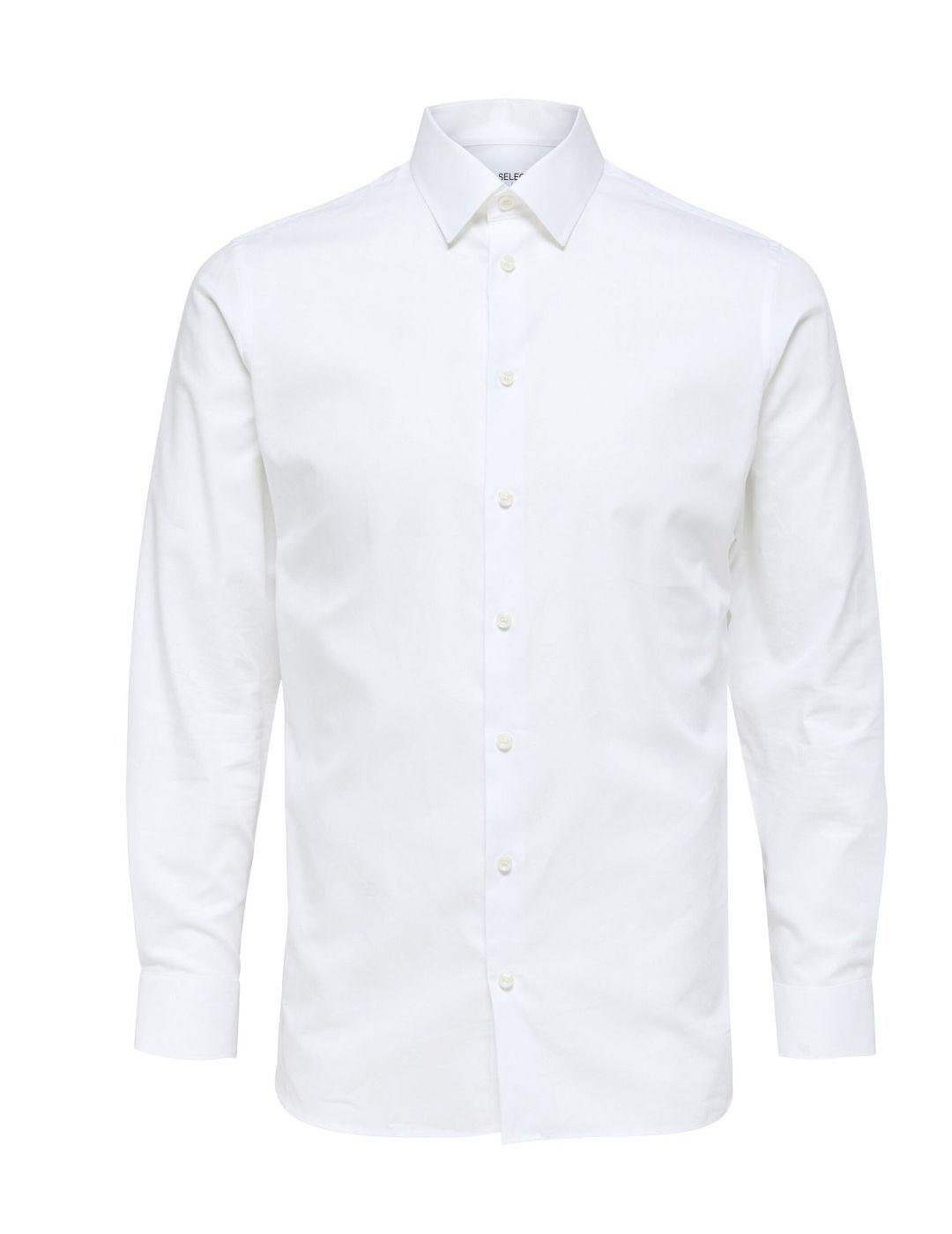 Camisa Selected Methan de vestir slim fit blanca de hombre