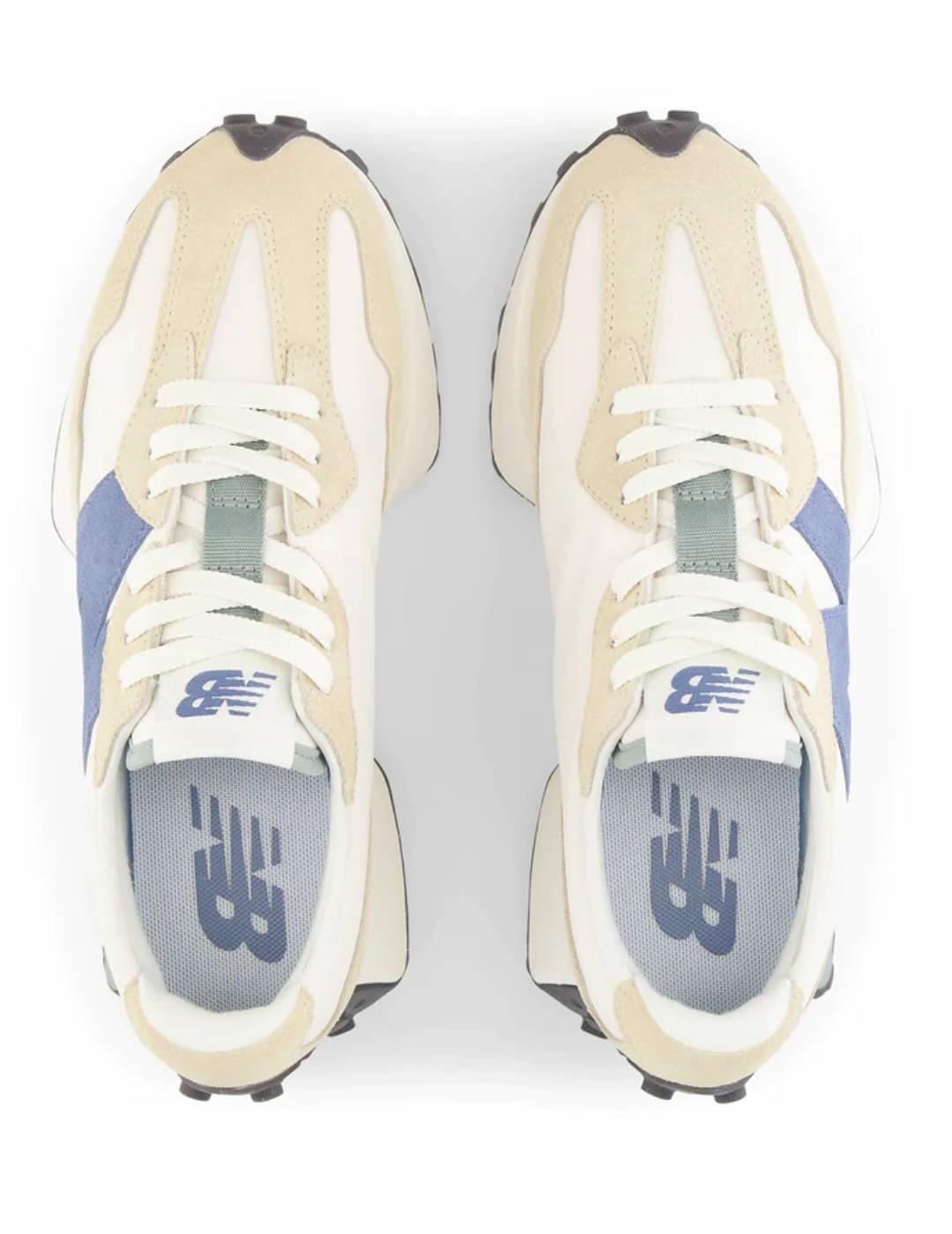 Zapatillas New Balance 327PV beige azul mujer