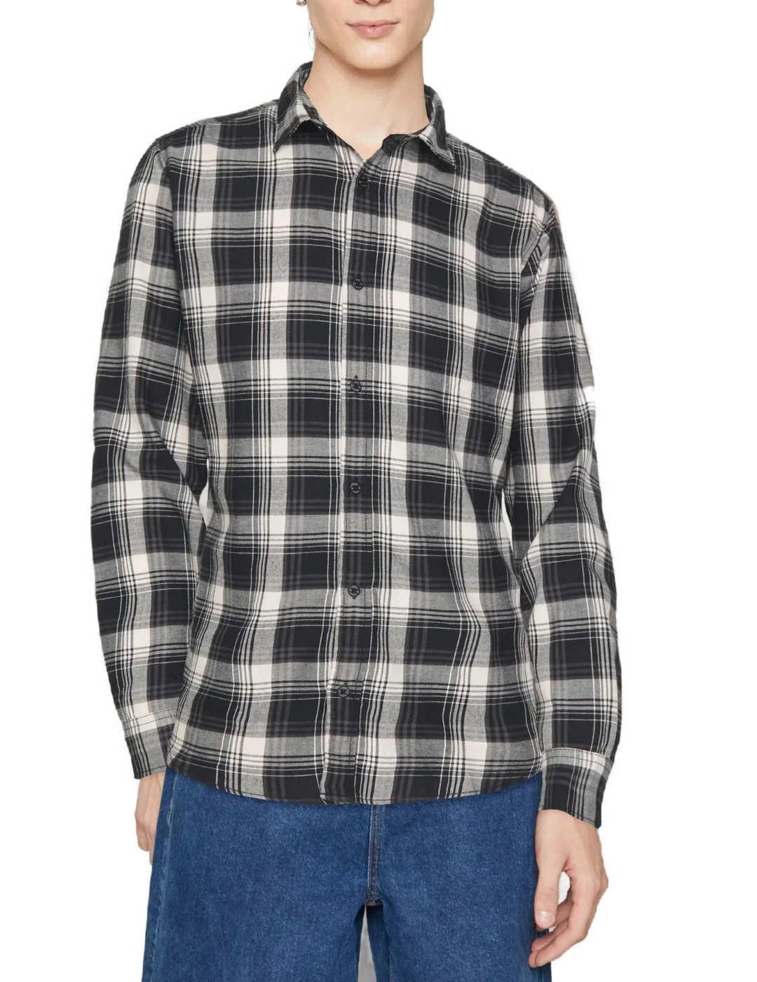 Camisa Jack&Jones Chaser gris oscuro de cuadros para hombre