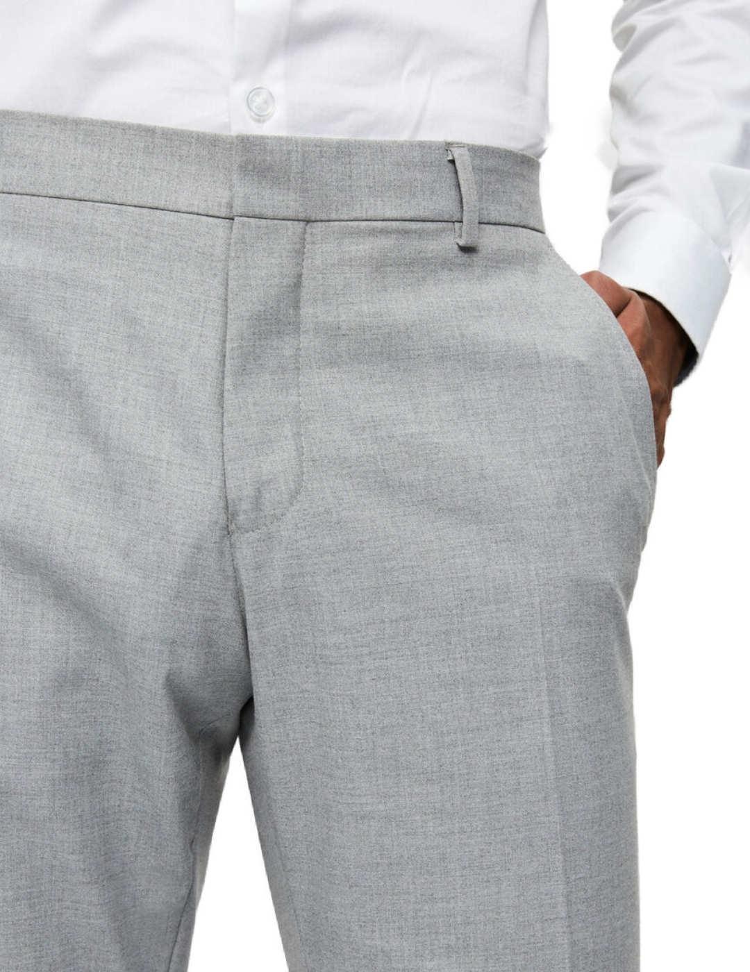 Pantalón Selected Mylologan de traje gris de hombre