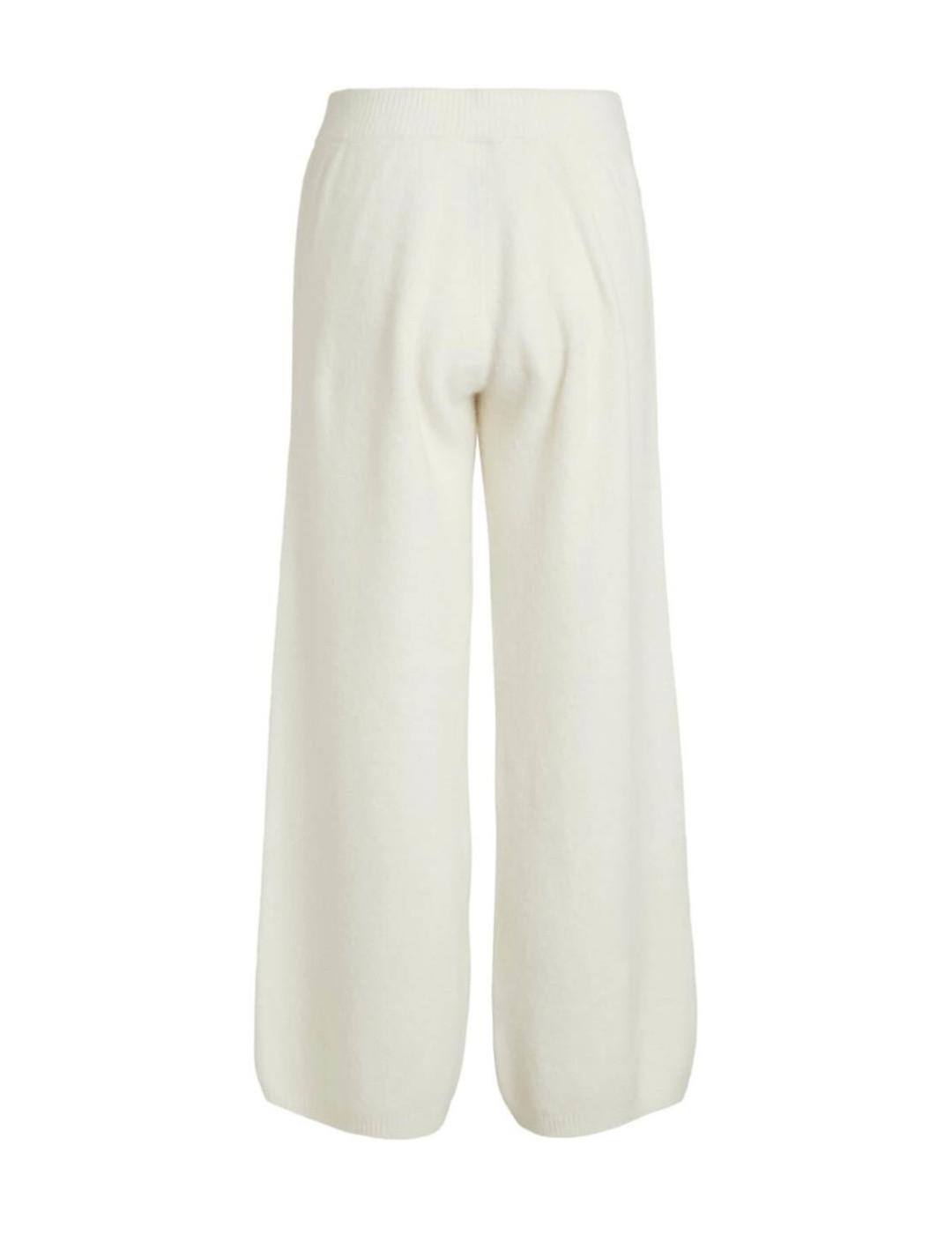 Pantalón Vila Flinka blanco de punto para mujer