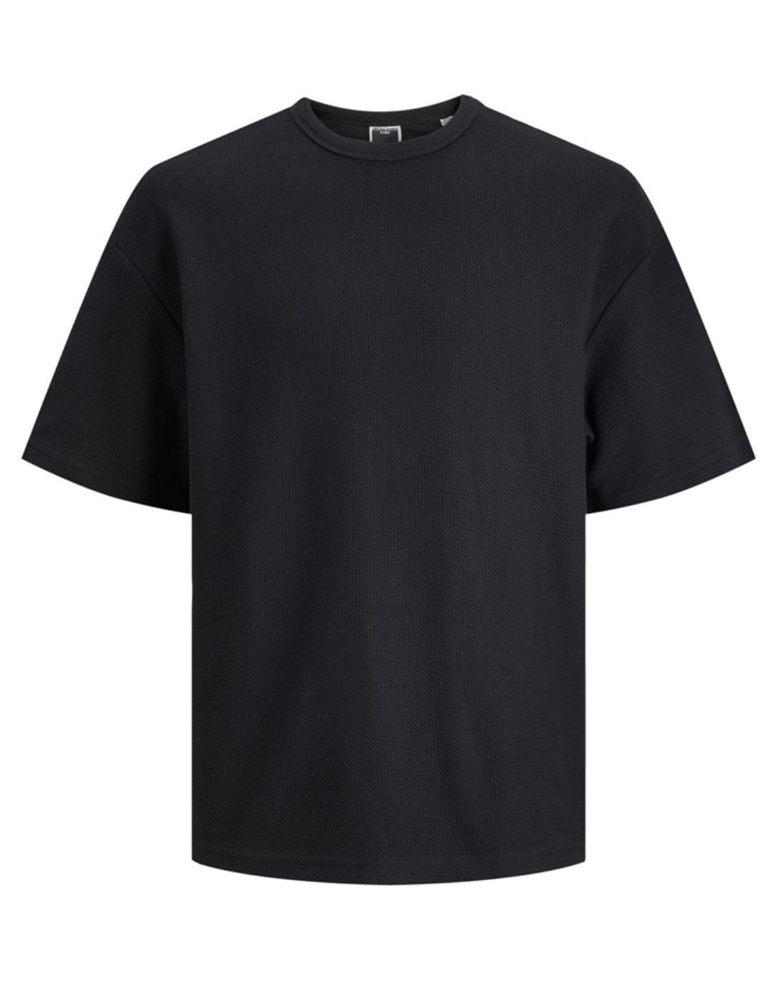 Camiseta Jack&Jones Structure negro manga corta para hombre