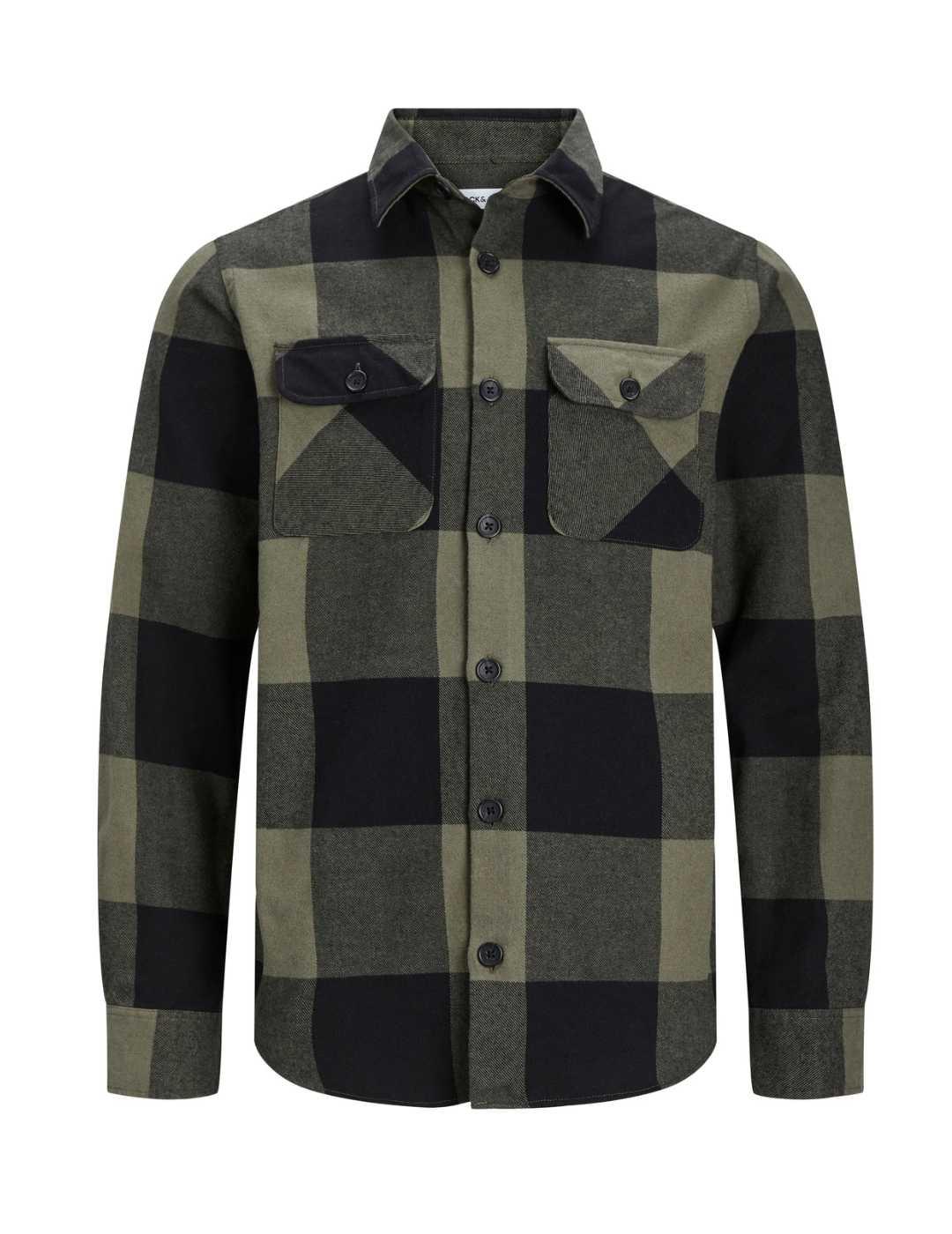 Sobrecamisa Jack&Jones Darren verde cuadros para hombre