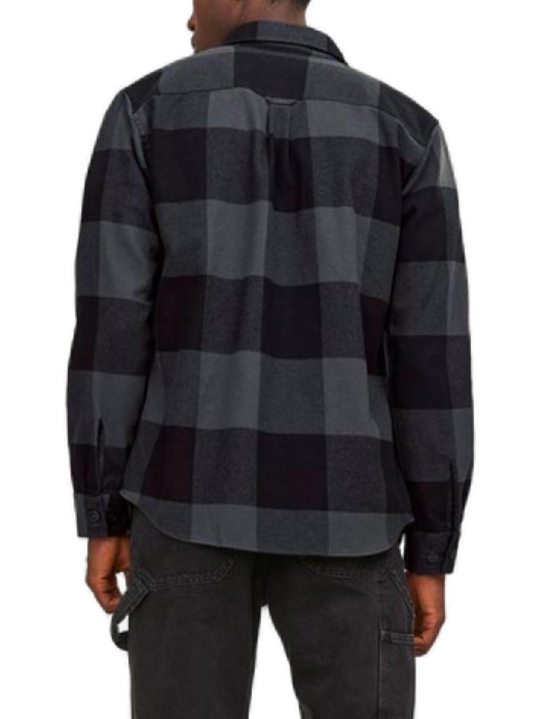 Sobrecamisa Jack&Jones cuadros grises manga larga  de hombre