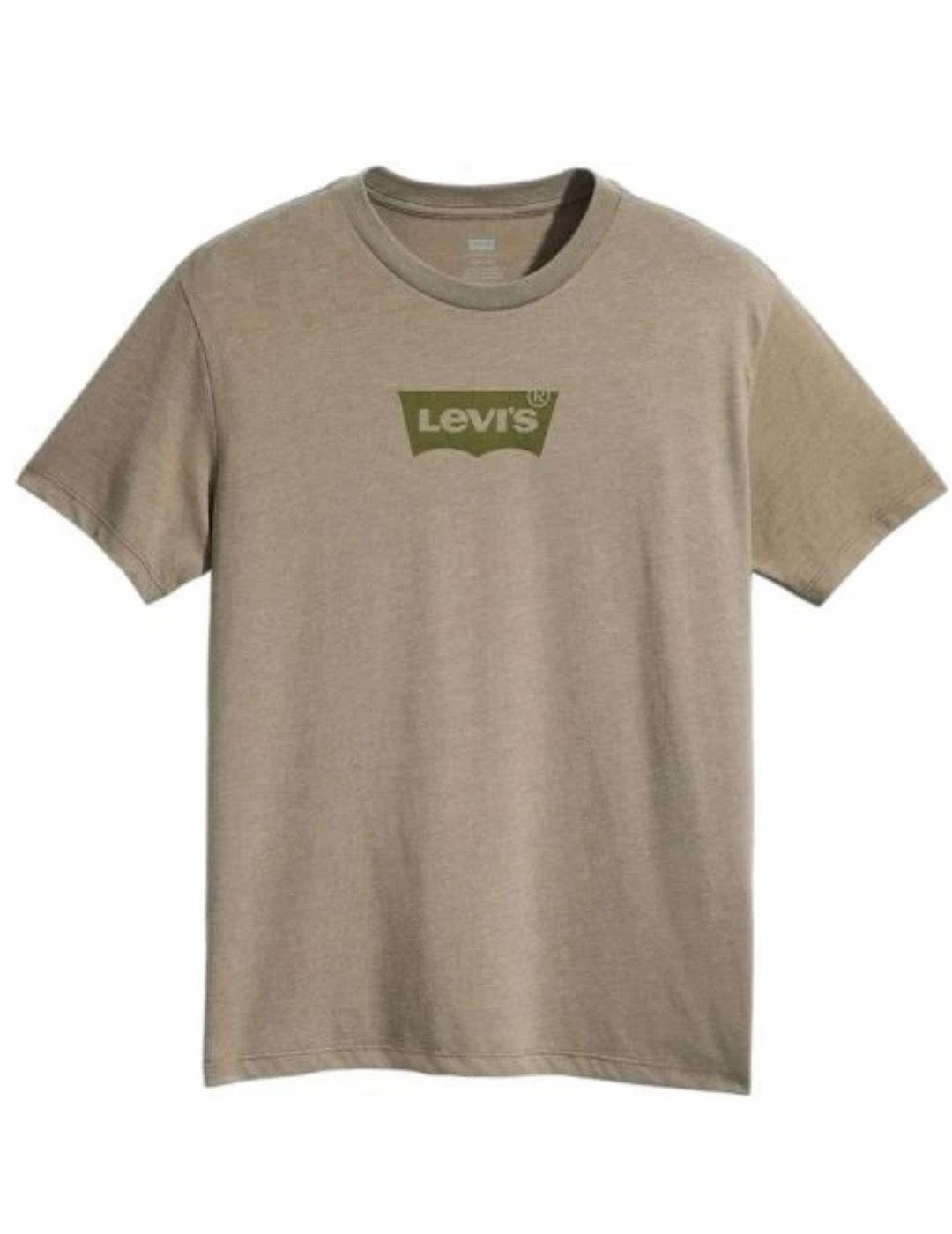 Camiseta Levi's logo verde militar manga corta de hombre