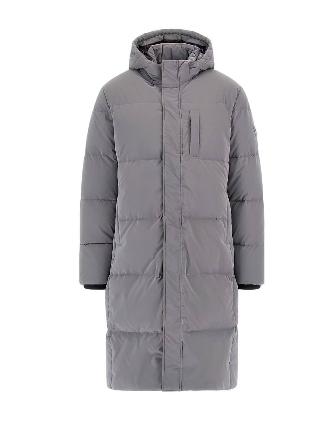 Plumas Guess Space largo acolchado gris con capucha hombre