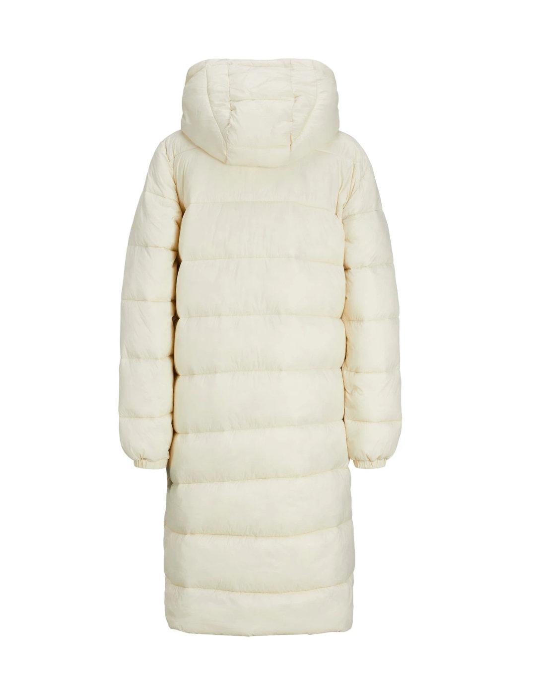 Chaqueta larga acolchada JJXX Nora blanco crudo de mujer