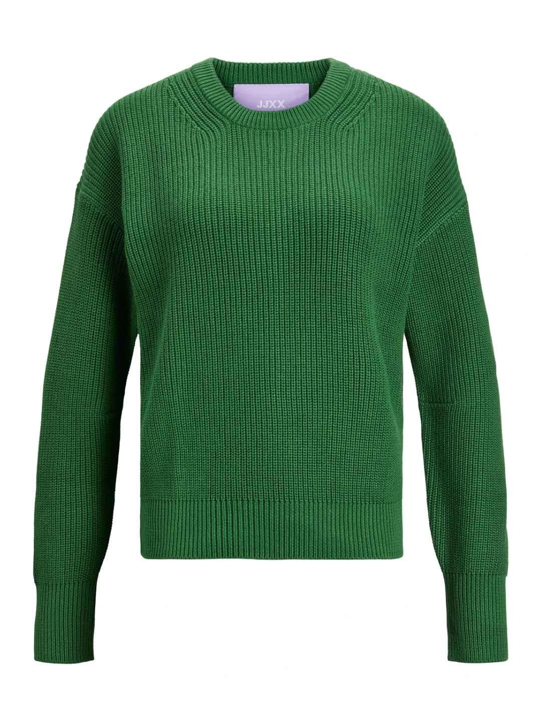 Jersey de punto JJXX Mila verde cuello redondo para mujer