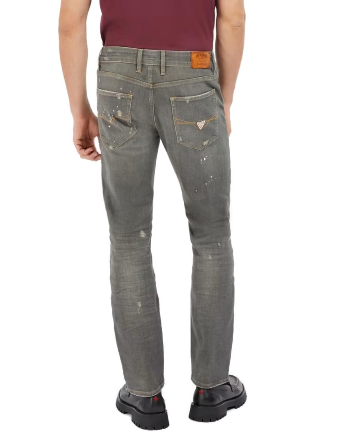 Pantalón vaquero Guess Angels gris gastado para hombre