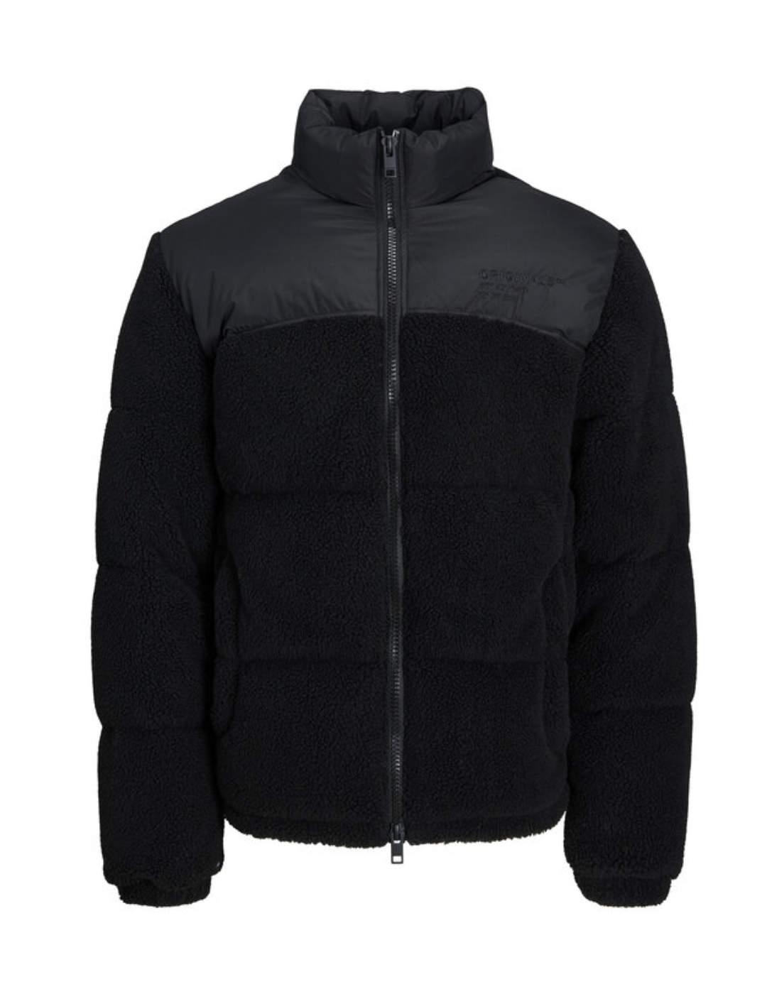 Plumas Jack&Jones Cozy negro con borrego para hombre