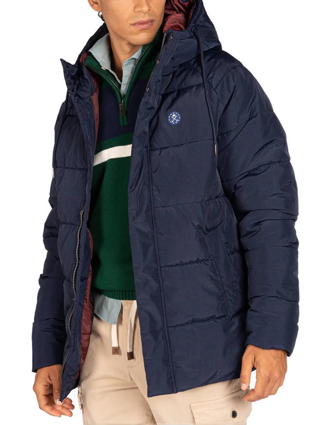 Parka Harper National Park azul marino con capucha de hombre