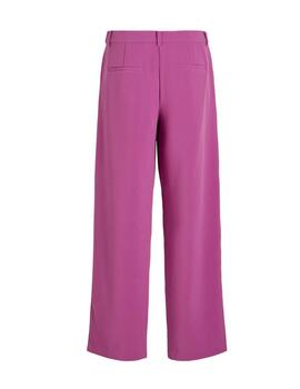 Pantalón Vila Marnal lila con pinzas pierna recta de mujer