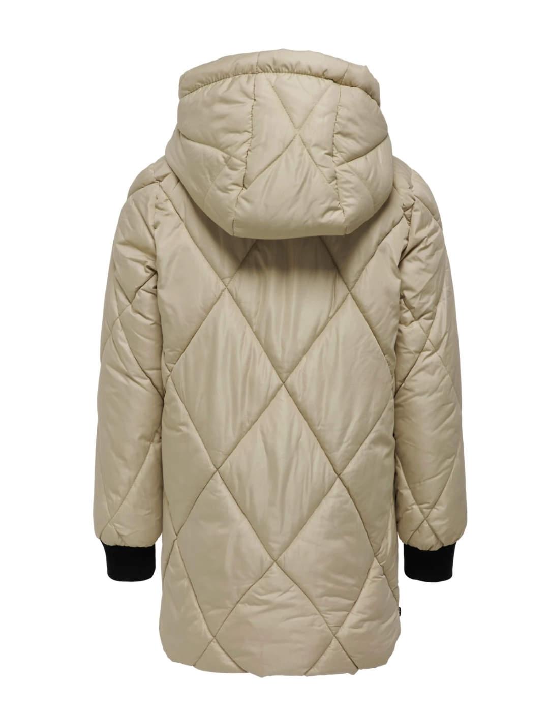 Parka Only Kids Nina beige guateada para niña
