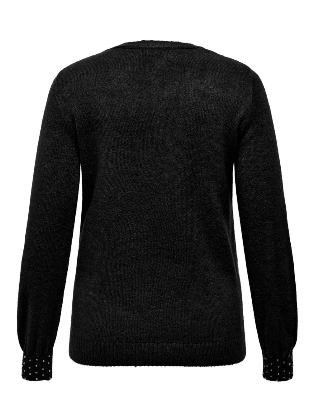 Jersey Only Carmakoma Lessia negro brillos mujer