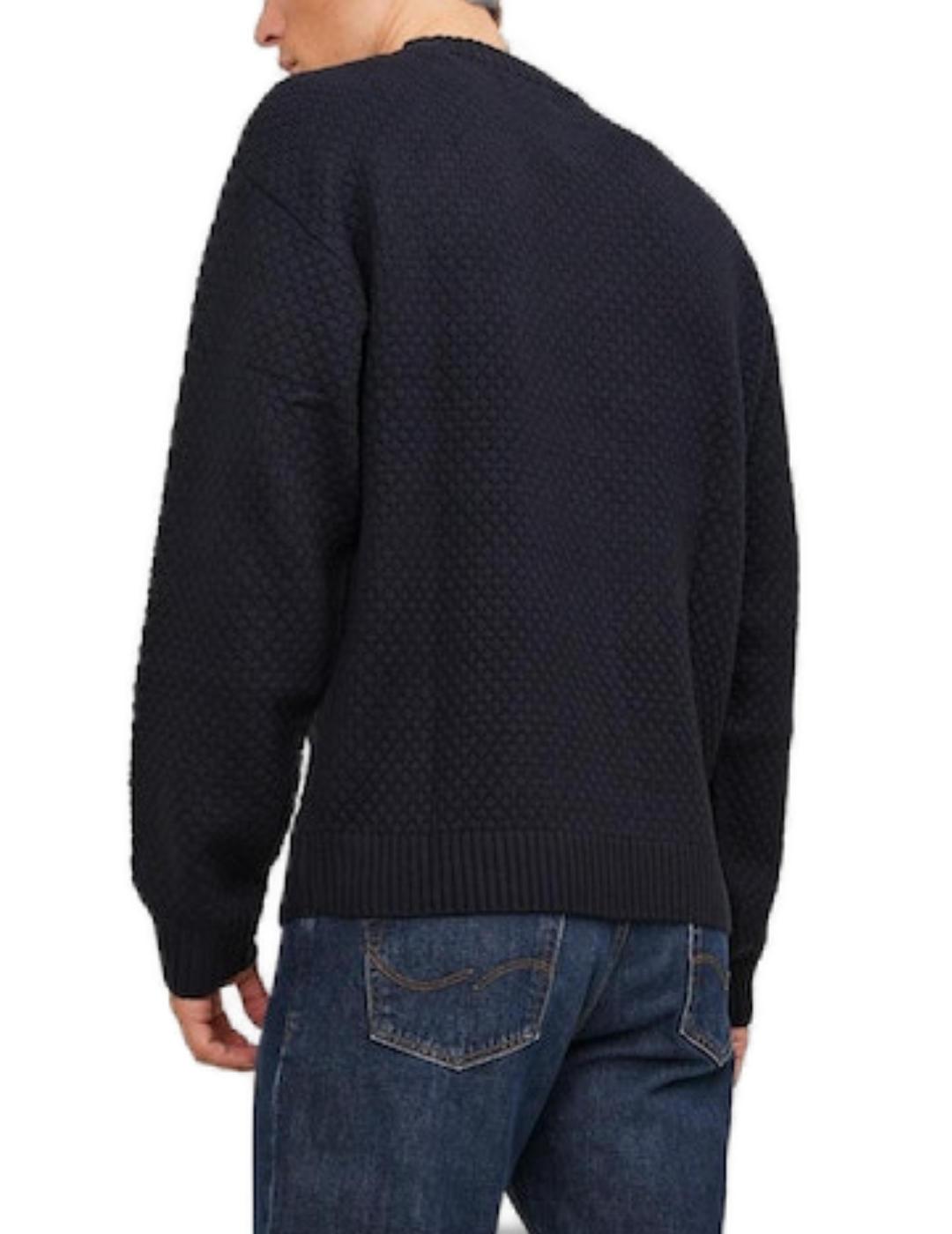 Jersey Jack&Jones Wood azul marino de punto para hombre