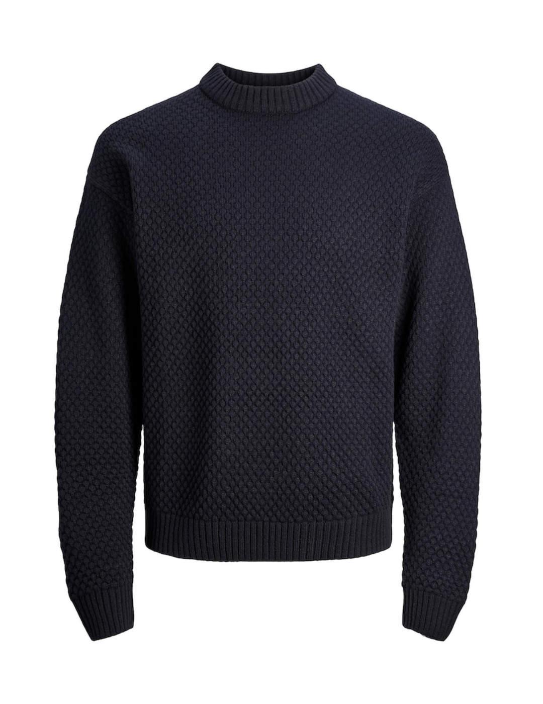 Jersey Jack&Jones Wood azul marino de punto para hombre