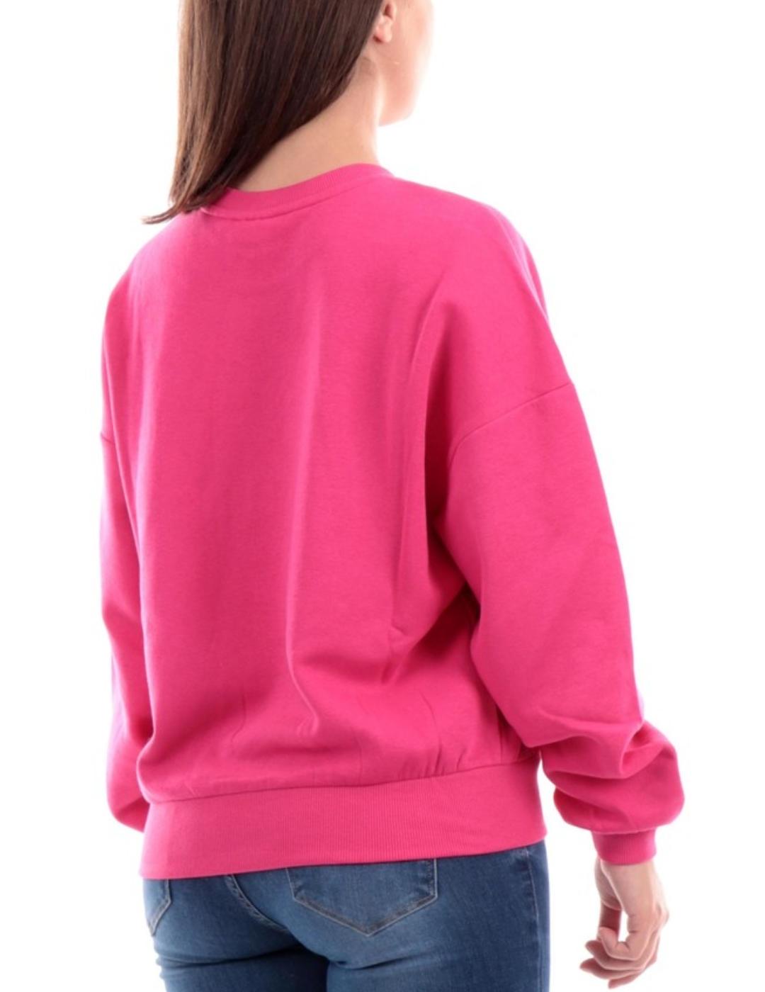 Sudadera Only Kiara rosa corazón en relieve de mujer