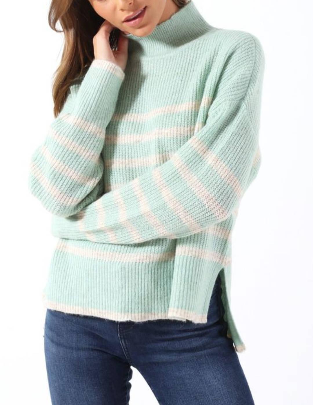 Jersey Only Fridi verde menta rayas para mujer