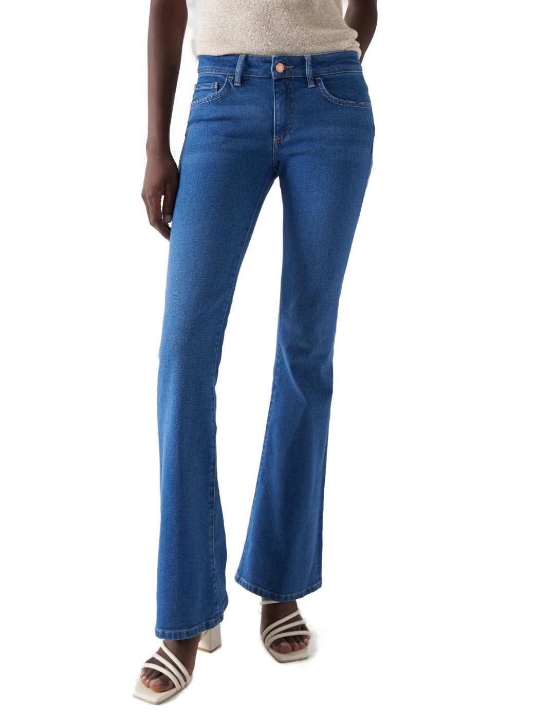 Pantalón vaquero Salsa wonder push up flare tiro bajo mujer