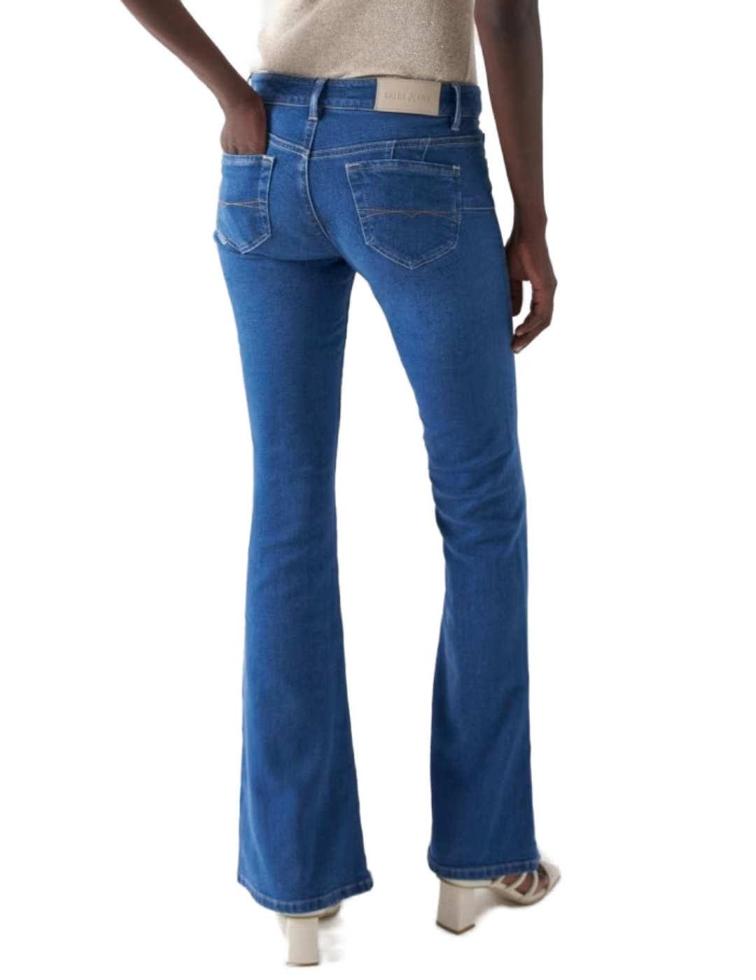 Pantalón vaquero Salsa wonder push up flare tiro bajo mujer