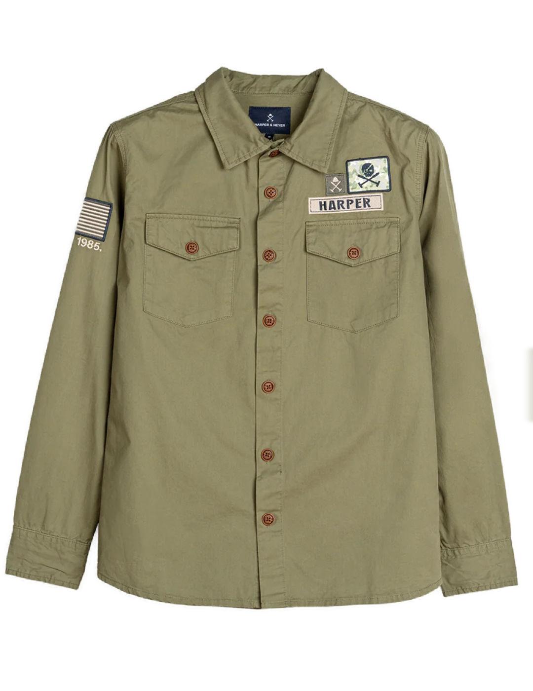 Sobrecamisa Harper&Neyer The earth verde militar para hombre