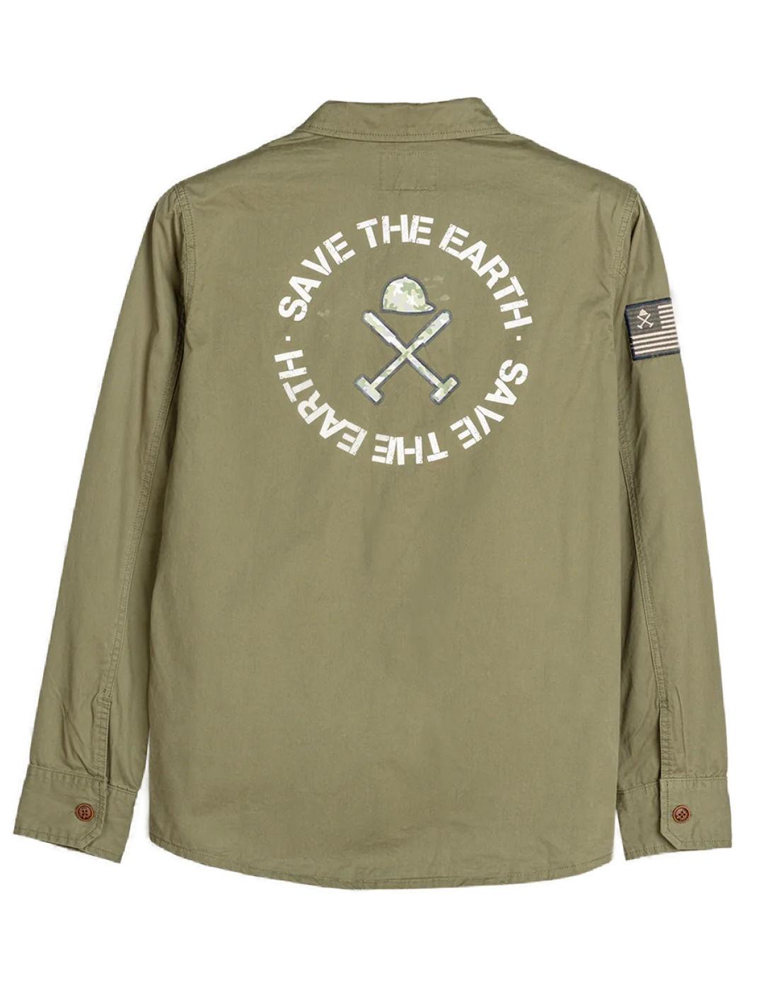 Sobrecamisa Harper&Neyer The earth verde militar para hombre
