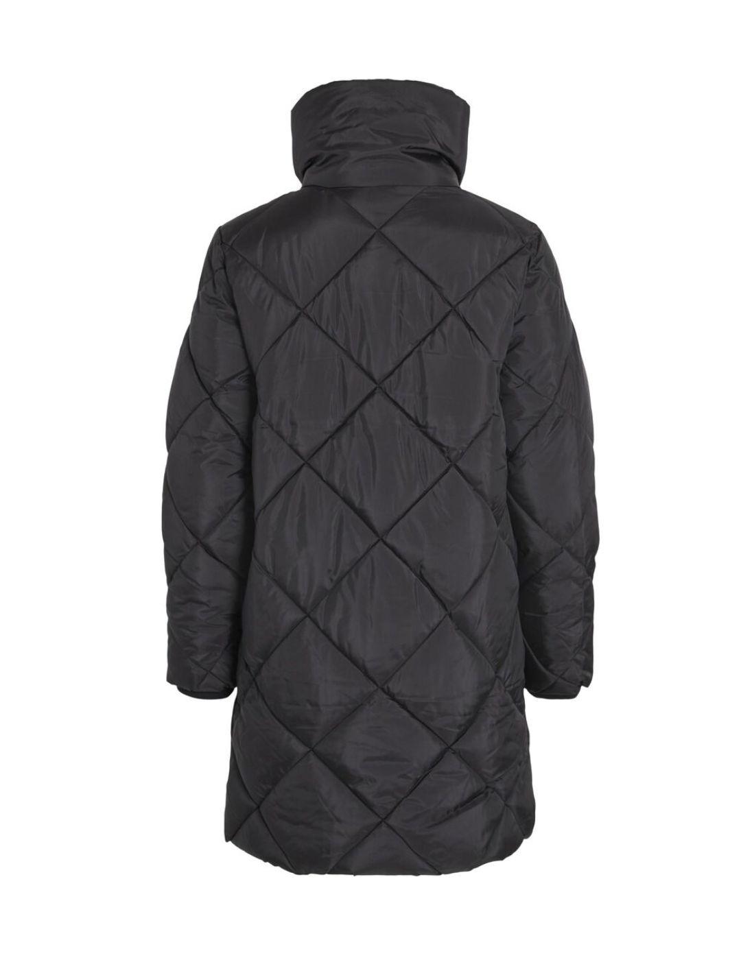 Anorack Vila largo acolchado negro cuello alto para mujer