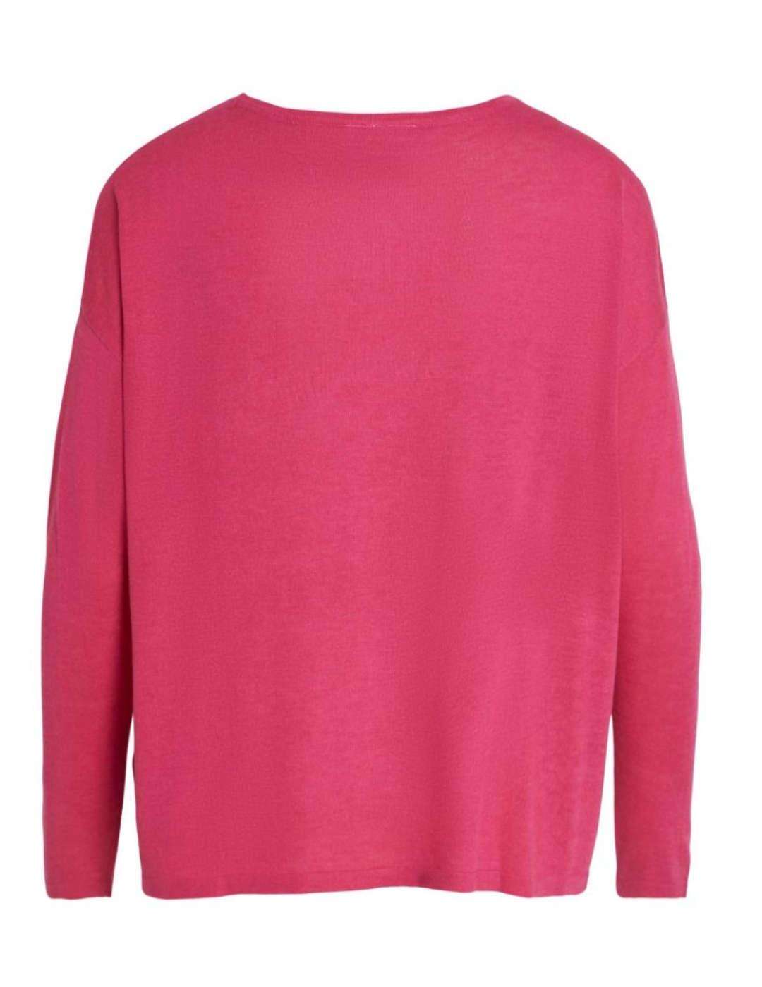 Jersey Vila Bella rosa hombros caídos para mujer