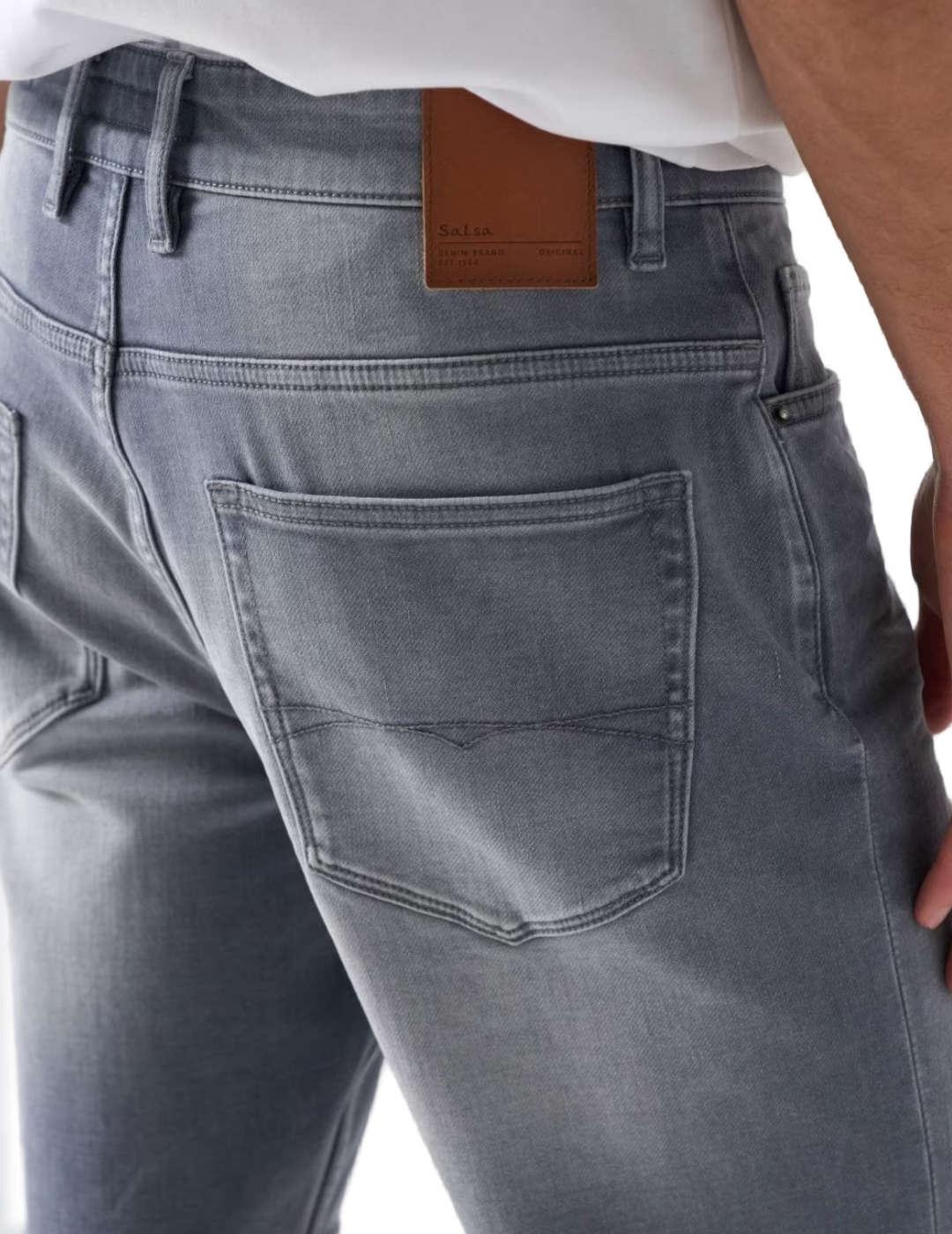 Pantalón corto Salsa vaquero regular gris de hombre