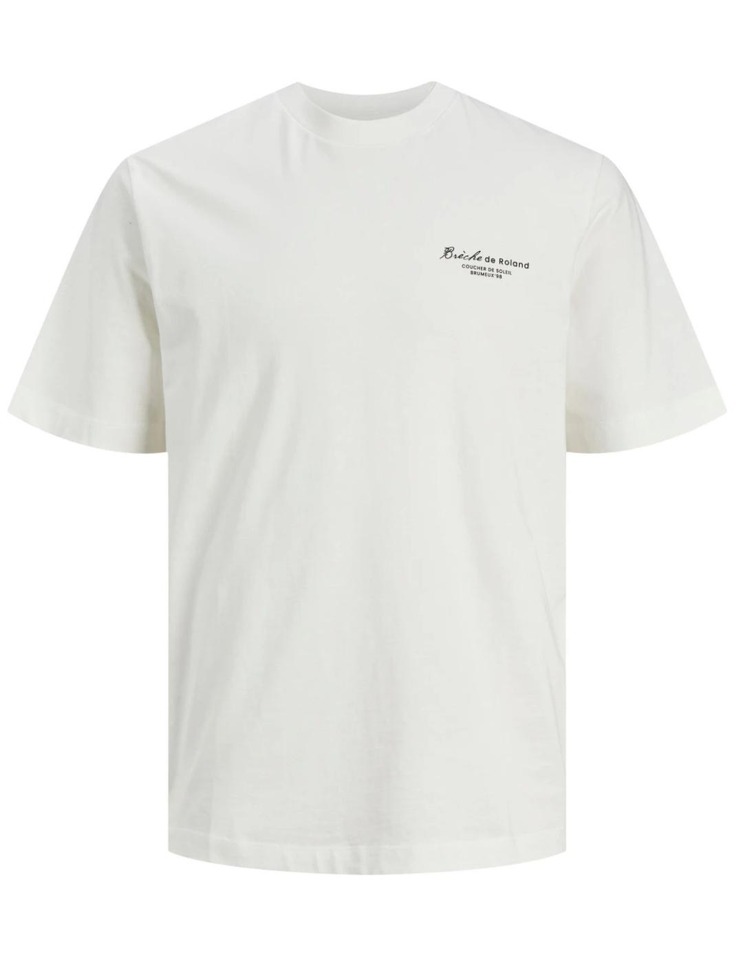 Camiseta Jack&Jones Troy blanco manga corta para hombre