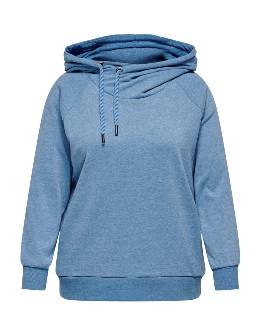 Sudadera Only Carmakoma Mille azul para mujer